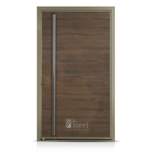 Puerta Pivotante Pavir Simil Madera Nogal De 130x227